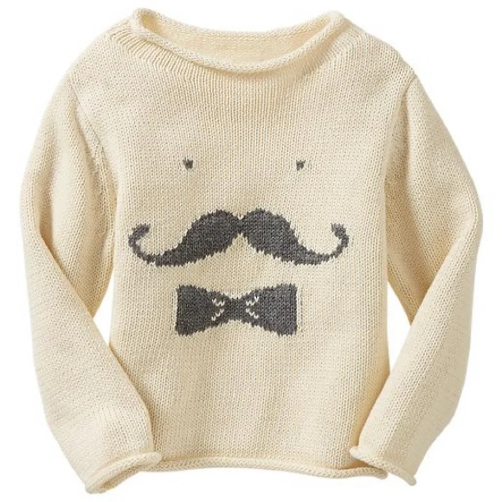 Baby Gap Sweater with‎ Mustache and Bow Tie Design